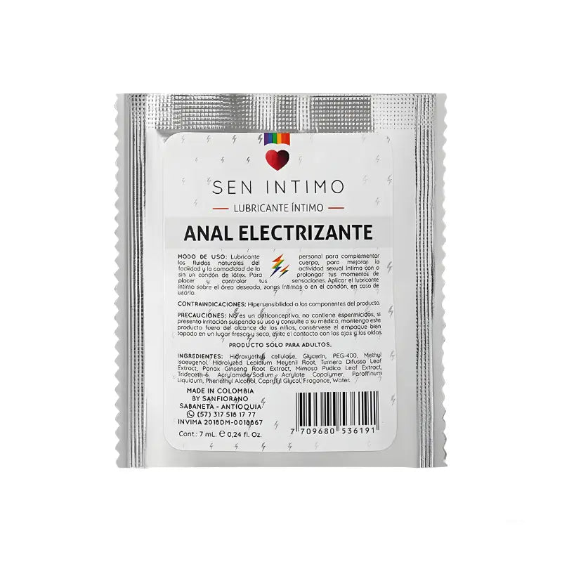 Lubricante Anal Electrizante 7ml