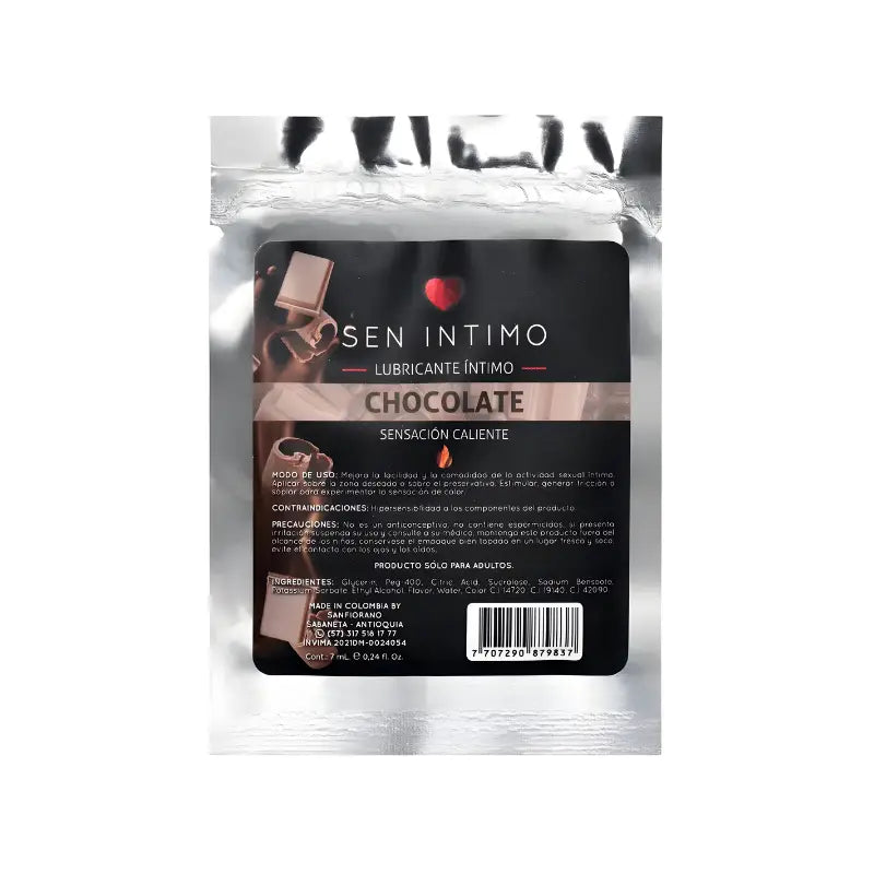 Lubricante Íntimo Caliente Chocolate x 7ML